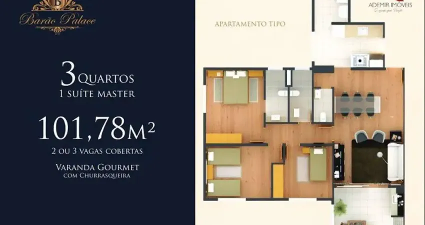 Apartamento com 3 quartos à venda na Vila Formosa, Jacareí