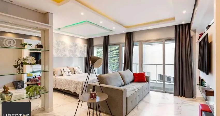 1 Dormitório Mobiliado no Trend Nova Carlos, com sacada, churrasqueira