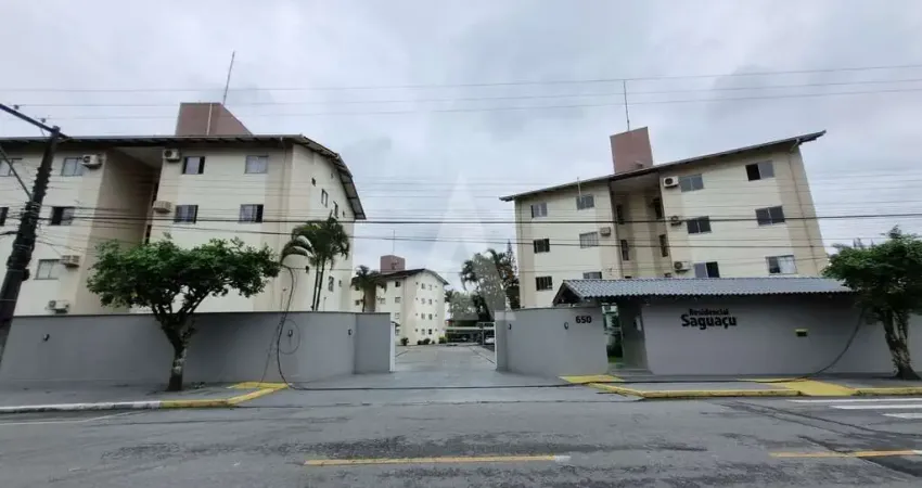 Apartamento com 02 quartos e 1 vaga de garagem no bairro saguaçu