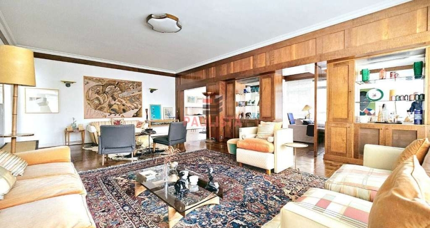 Apartamento à venda com 276m² próximo ao Col. Dante Alighieri, Jardim Paulista.