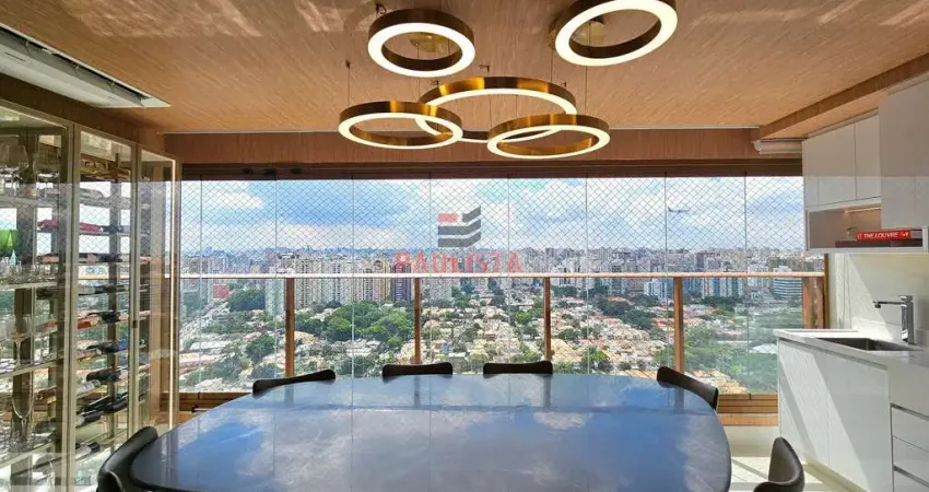 Apartamento mobiliado à venda com 147m², 3 suítes, lazer, 2 vagas no Campo Belo.