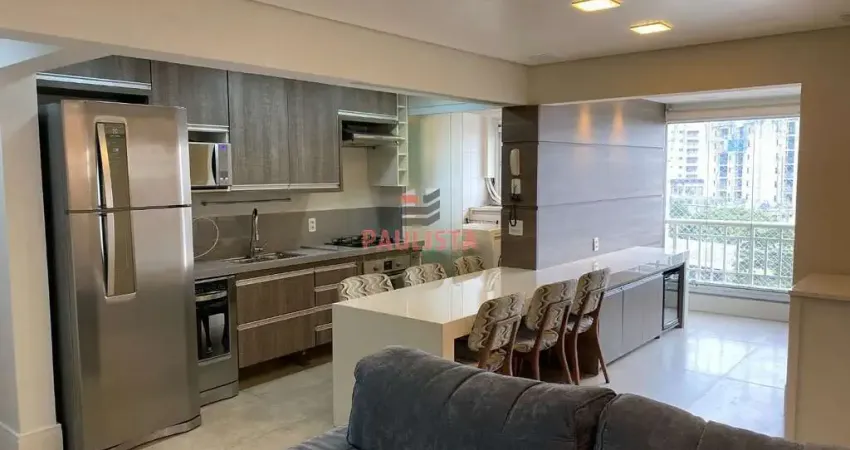 APARTAMENTO  MOBILIADO, 2 DORMITÓRIOS, 1 SUITE, SALA DE 2 AMBIENTES, VARANDA GOURMET,COZINHA AMERIC