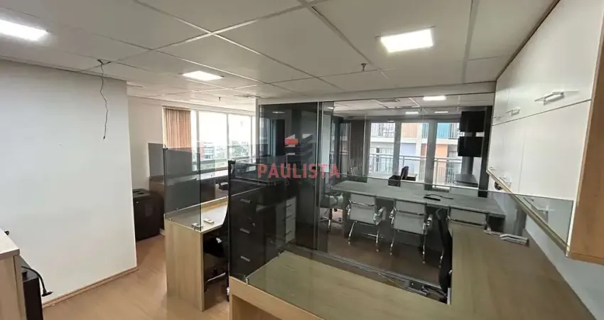 Conjunto comercial mobiliado venda ou locação de 53 m2, 1 banheiro, 1 vaga em santo amaro, são paul