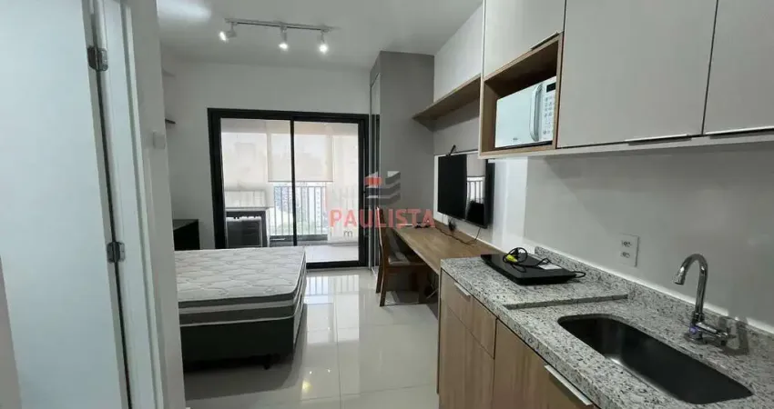 Studio Mobiliado a Venda com Varanda na Vila Mariana ao lado do Metrô Paraíso, lazer completo, Roof