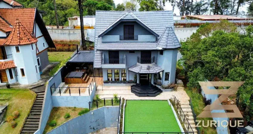 Casa com 4 dormitórios à venda, 360 m² por r$ 2.500.000 - j nova suíça - campos do jordão/sp