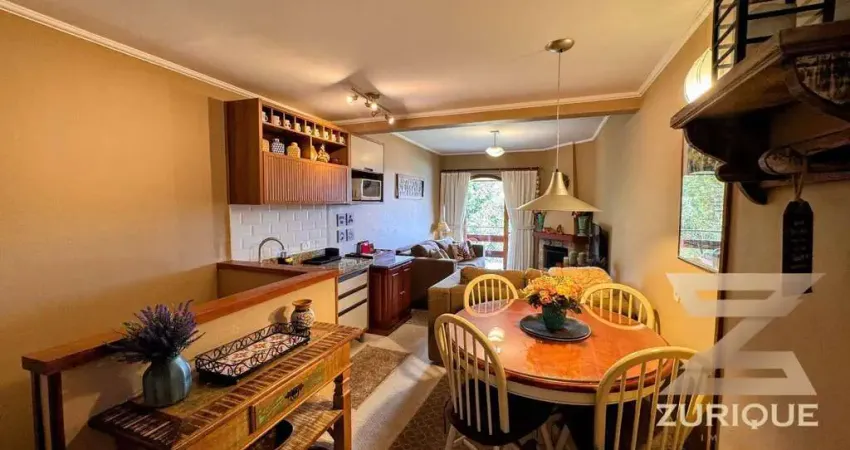 Apartamento com 1 dormitório à venda, 57 m² por r$ 625.000,00 - alto do capivari - campos do jordão/sp