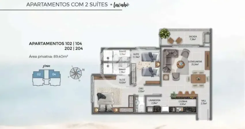 Apartamento com 2 quartos à venda na Rua Berta Lutz, 274, Cachoeira do Bom Jesus, Florianópolis