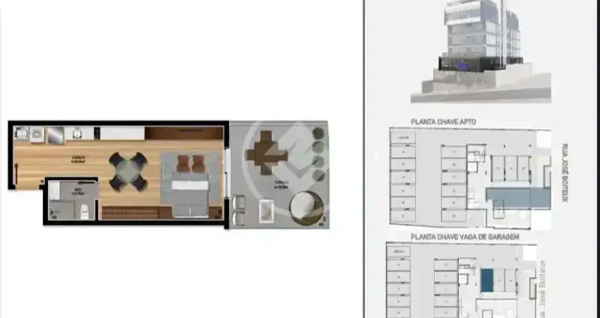 Studio no centro de Florianópolis com Terraço, uma Vaga de Garagem e Louge, Espaço Gourmet, Pet Place, Sauna e Muito mais na Área de Lazer! codigo: 129694