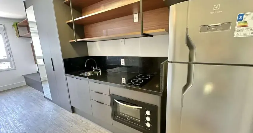 Aluguel studio semimobiliado 27m² ao lado da pucrs com infraestrutura completa