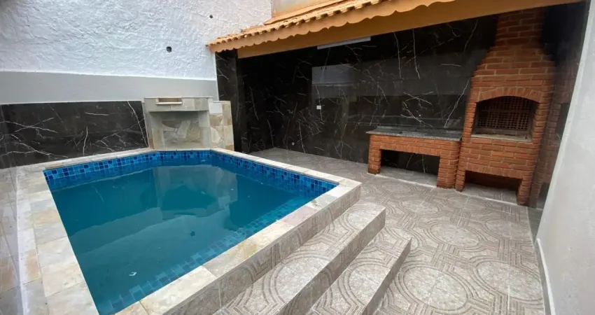 Casa com piscina para venda com 2 quartos em balneario itaguai - mongaguá - sp