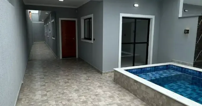 Casa nova com piscina para venda com 2 quartos em jardim leonor - mongaguá - sp