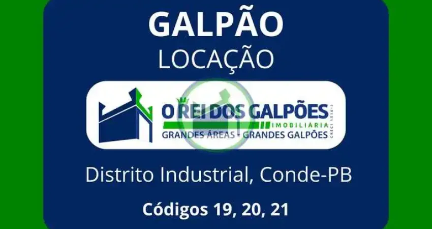 Galpões novos para Locação com 750m², 1.500m² ou 2.250m².