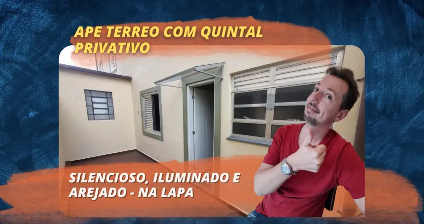 Apartamento térreo com quintais na lapa – paz, privacidade e qualidade de vida