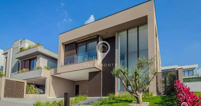 Linda casa nova mobiliada com 5 dormitórios, sendo 4 suítes à venda, 411 m² por r$ 7.990.000 - alphaville - santana de parnaíba/sp