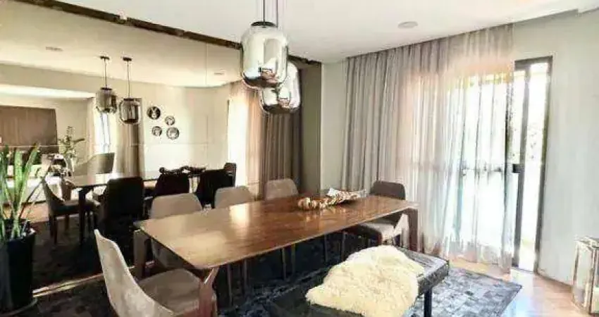 Apartamento no centro de alphaville 200m², 3 suítes, varanda gourmet, 3 vagas, mobiliado