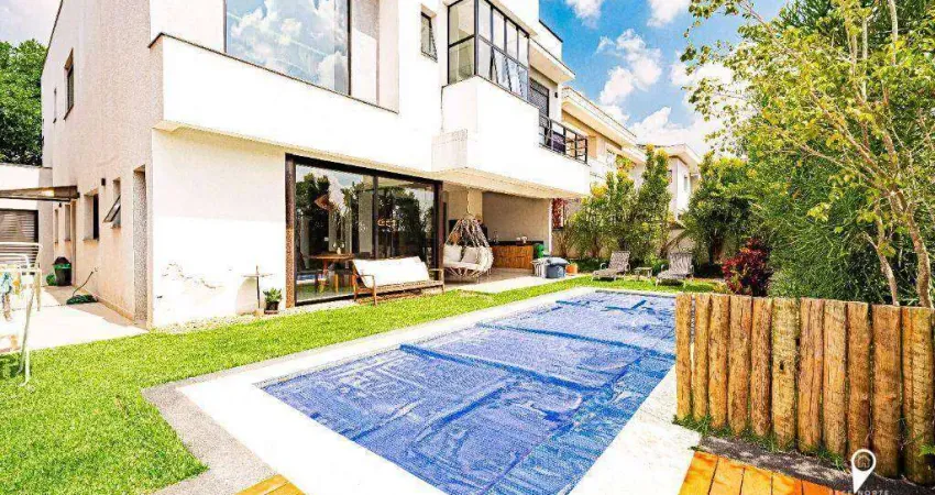 Casa mobiliada com 4 dormitórios à venda, 375 m² por r$ 4.600.000 - gênesis 1 - santana de parnaíba/sp