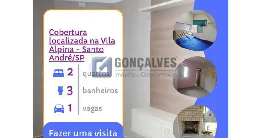 Apartamento cobertura com 2 quartos à venda na vila alpina em santo andré/sp.