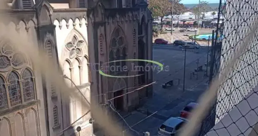 Venda ou permuta de apartamento com 1 dormitório com vista mar ao lado da igreja do embaré em santos / sp
