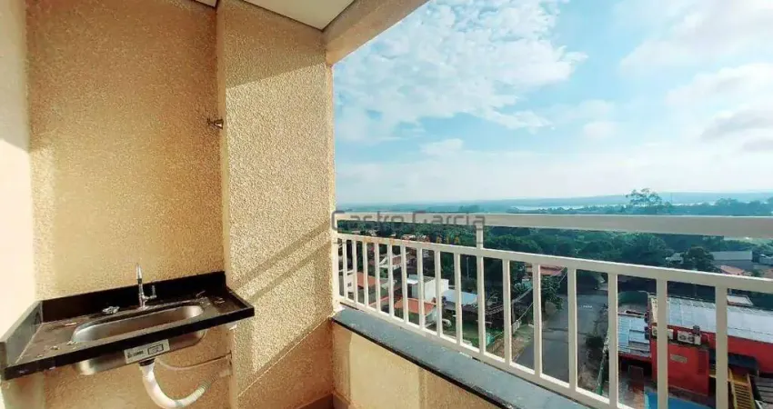 Apartamento com 2 dormitórios para alugar, 59 m² por r$ 1.666,00/mês - praia azul - americana/sp