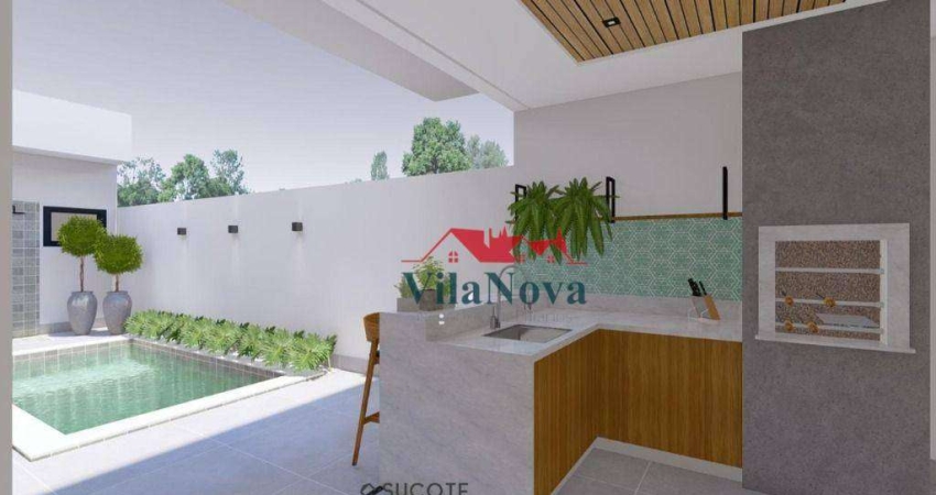 EXCELENTE CASA À VENDA COM 1 SUÍTE COM CLOSET, 2 QUARTOS, BANH. SOCIAL ÁREA GOURMET, PISCINA E 4 VAGAS - COND.  GRAN RESERVE - INDAIATUBA SP!