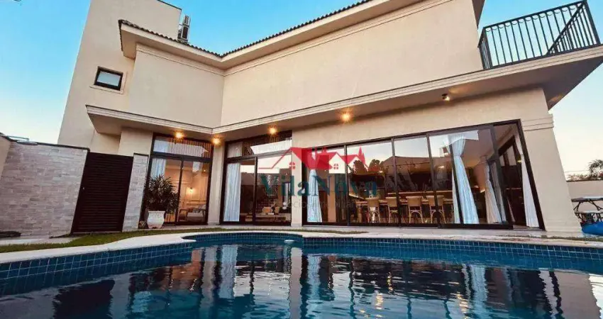 Sobrado com 3 dormitórios à venda, 318 m² por R$ 4.200.000 - Condomínio Piemonte - Indaiatuba/SP