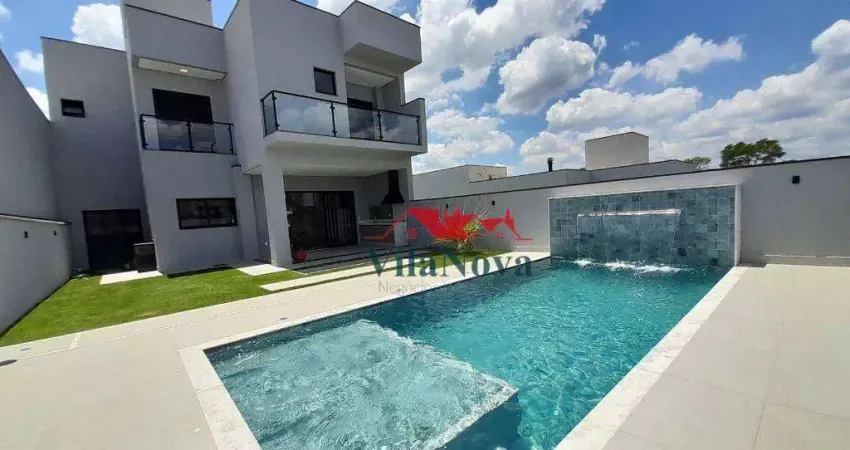 LINDO SOBRADO COM 3 SUÍTES, ÁREA GOURMET INTEGRADA À SALA DE JANTAR E PISCINA, 4 VAGAS EM UM DOS MELHORES CONDOMÍNIOS O PIEMONTE EM INDAIATUBA SP!
