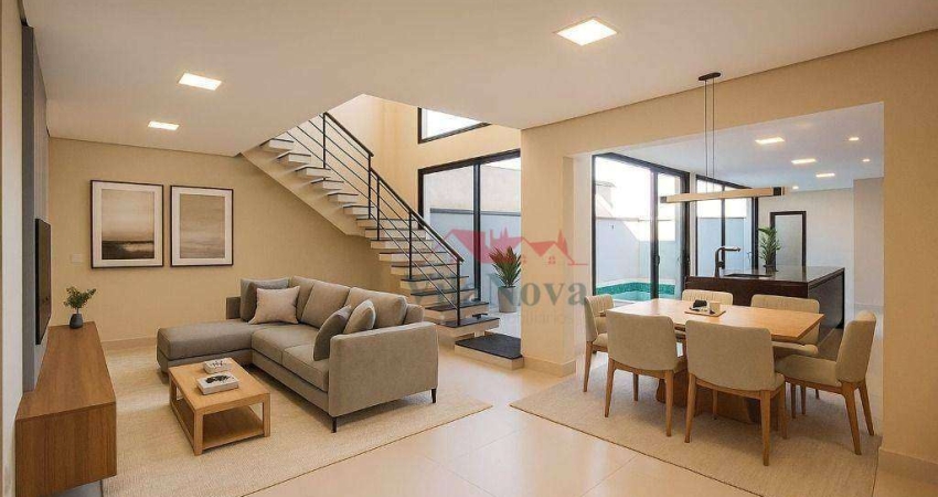 MARAVILHOSA CASA À VENDA COM 3 QUARTOS, 1 SUÍTE C/CLOSET, PISCINA E 3 VAGAS NO CONDOMÍNIO GRAN RESERVE - INDAIATUBA - SP!