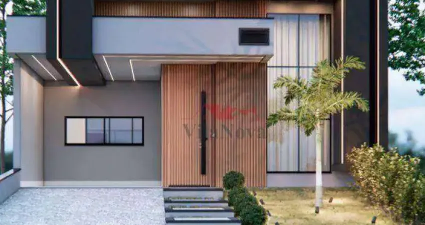 Casa térrea moderna com 3 qts sendo 1 suíte com closet, área gourmet e 2 vagas no condomínio gran reserve em indaiatuba sp!