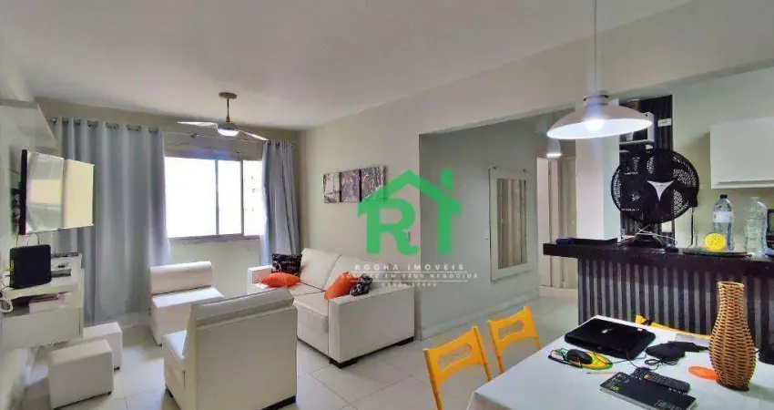 Apartamento beira mar,  2 dormitórios, 1 vaga, praia das pitangueiras - guarujá/sp