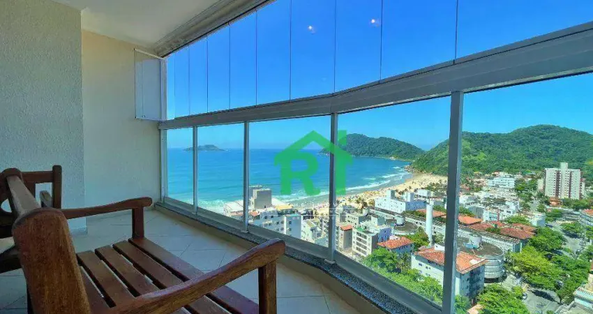 Apartamento à beira mar com varanda gourmet, 3 Dormitórios (1 Suíte), 2 Vagas, Tombo, Guarujá/SP