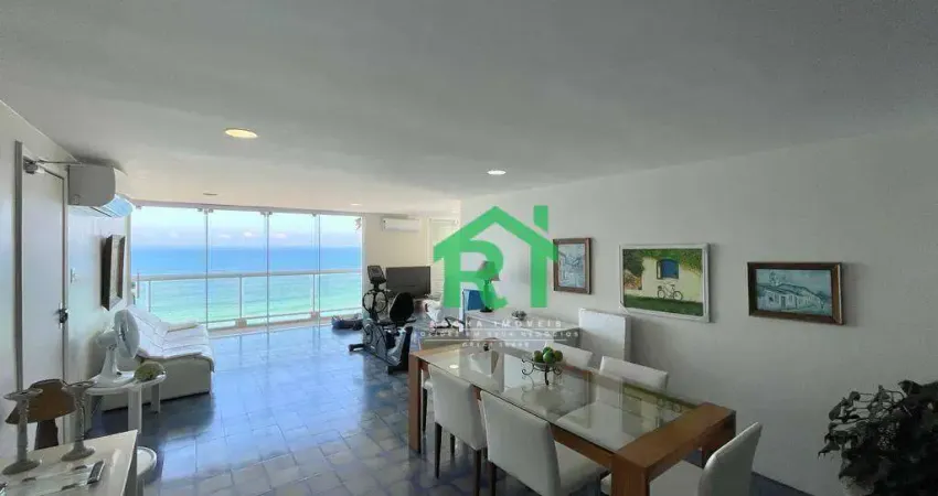 Apartamento frente mar com 4 quartos (1 suíte), 2 vagas à venda em pitangueiras, guarujá