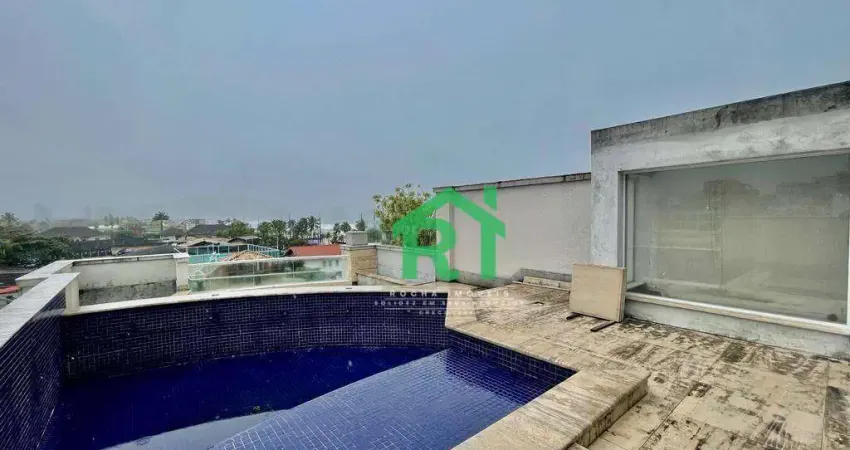 Cobertura frente mar, 4 quartos  (2 suítes), 2 vagas, área de lazer, à venda em enseada, guarujá/sp