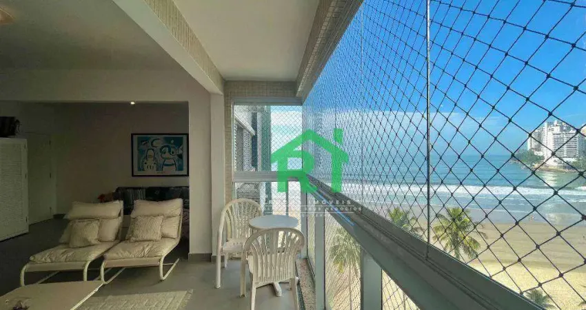 Apartamento Frente mar, 3 dormitórios  (1 suíte), 2 vagas - Jardim Astúrias - Guarujá/SP