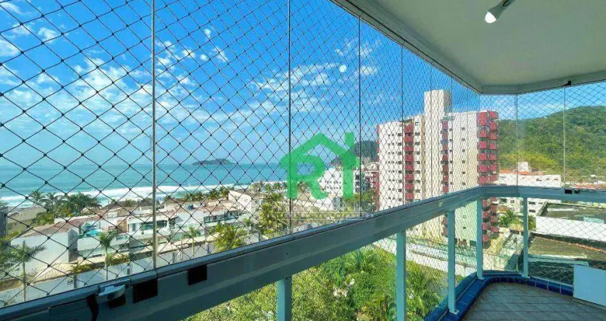 Apartamento à beira mar com 2 quartos (1 suíte), 2 vagas e lazer à venda no tombo, guarujá