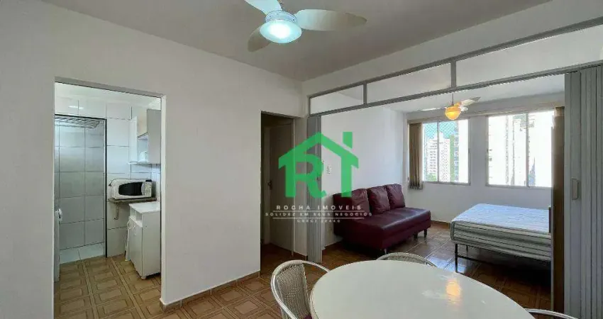 Apartamento Beira Mar, 1 Dormitório, 1 Vaga, Pitangueiras, Guarujá/SP