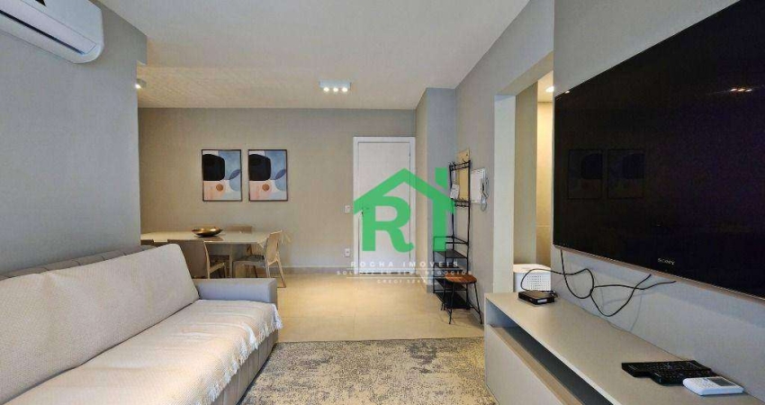 Apartamento Reformado, Moderno, 2 Dormitórios (1 Suíte), Sacada, 2 Vagas de Garagem, Astúrias, Guarujá/SP