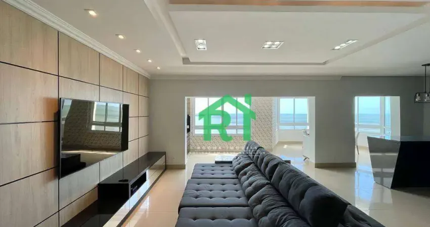 Apartamento frente mar, vista mar, 4 dormitórios (2 suítes), 2 vagas, pitangueiras, guarujá/sp.