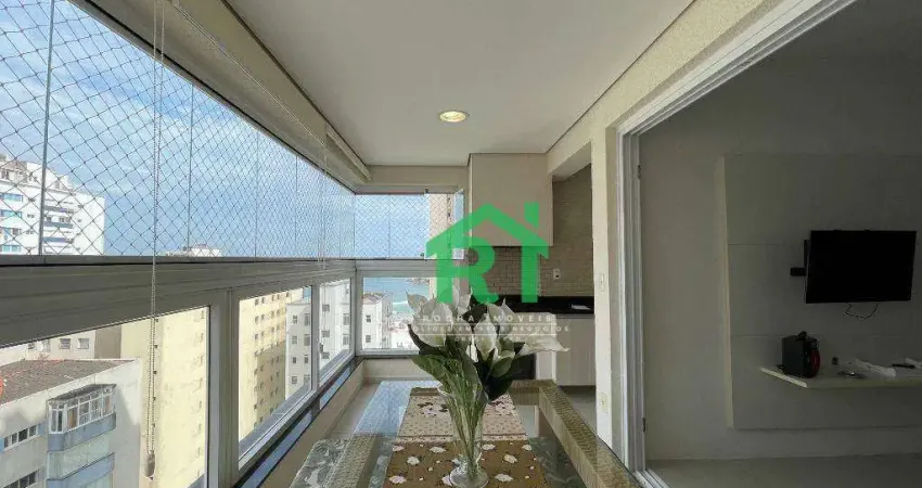 Apartamento à beira mar com 3 dormitórios (1 suíte), 2 vagas, lazer, Pitangueiras, Guarujá/SP