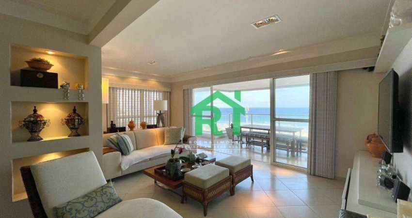 Apartamento frente mar com 3 dormitórios à venda, 165 m² por R$ 2.150.000 - Pitangueiras - Guarujá/SP