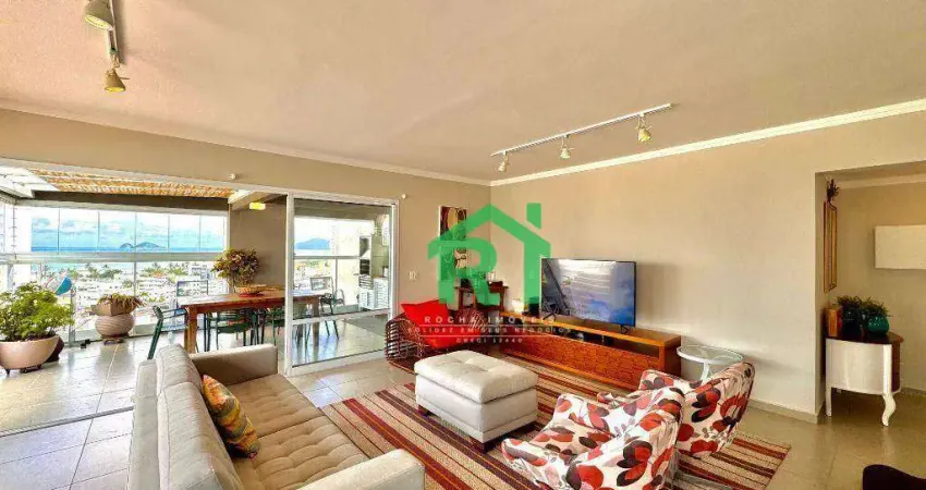 Cobertura com 4 dormitórios, 234 m² - venda por r$ 1.580.000,00 ou aluguel por r$ 12.000,00/mês - enseada - guarujá/sp