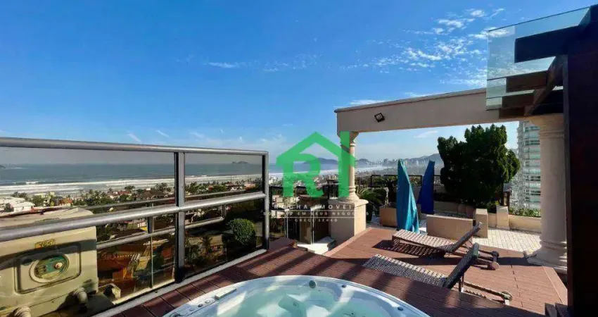 Cobertura Duplex Vista ao Mar 4 Suítes, Lazer, 4 Vagas, à Venda, 303 m² por R$ 3.200.000 - Praia da Enseada - Guarujá/SP