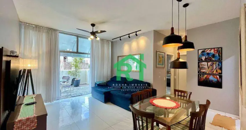 Apartamento Frente Mar, 3 dormitórios (2 Suítes), Área de Lazer, Jardim Astúrias - Guarujá/SP