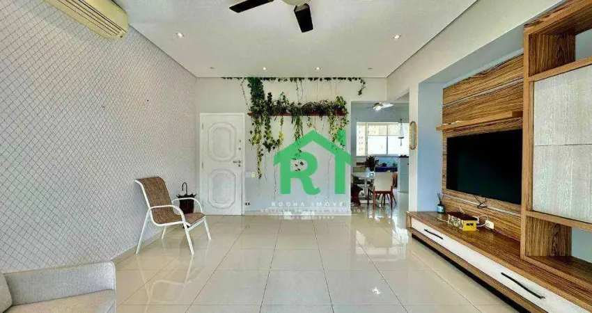 Apartamento reformado, vista mar, 3 dormitórios (1 suíte), 1 vaga, Pitangueiras, Guarujá/SP.