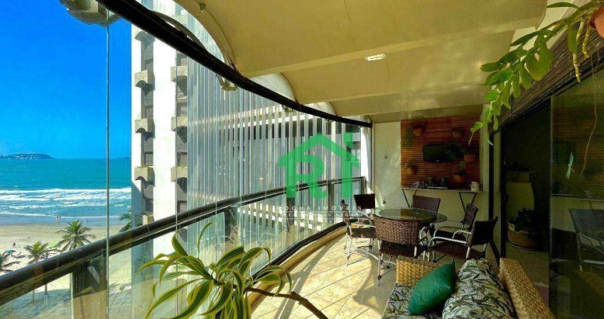 Apartamento frente mar com 3 quartos (3 suítes), 2 vagas e lazer à venda em Jardim Astúrias, Guarujá I Rocha Imóveis Guarujá