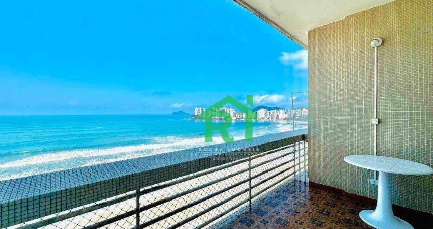 Apartamento Vista total para o Mar, com 4 dormitórios à venda, 150 m² por R$ 990.000 - Pitangueiras - Guarujá/SP
