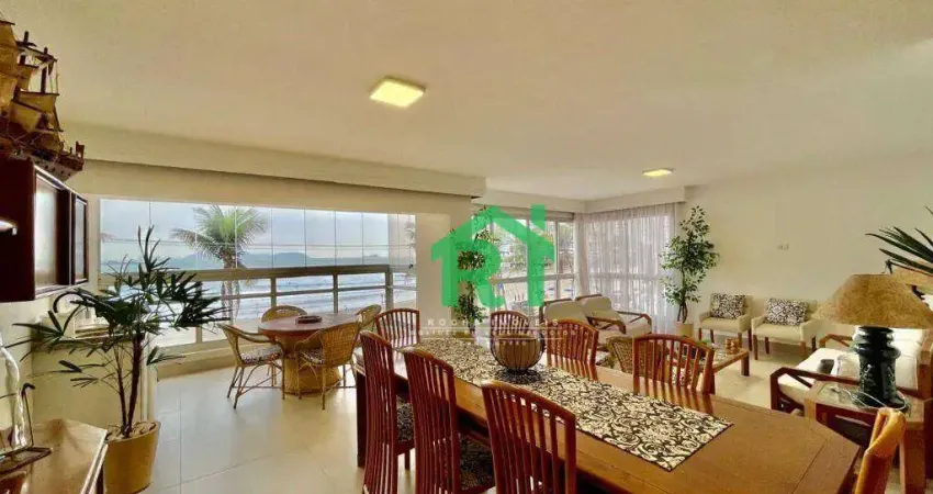 Apartamento à beira mar com 4 dormitórios (4 suítes), 1 vaga, Jardim Astúrias, Guarujá/SP