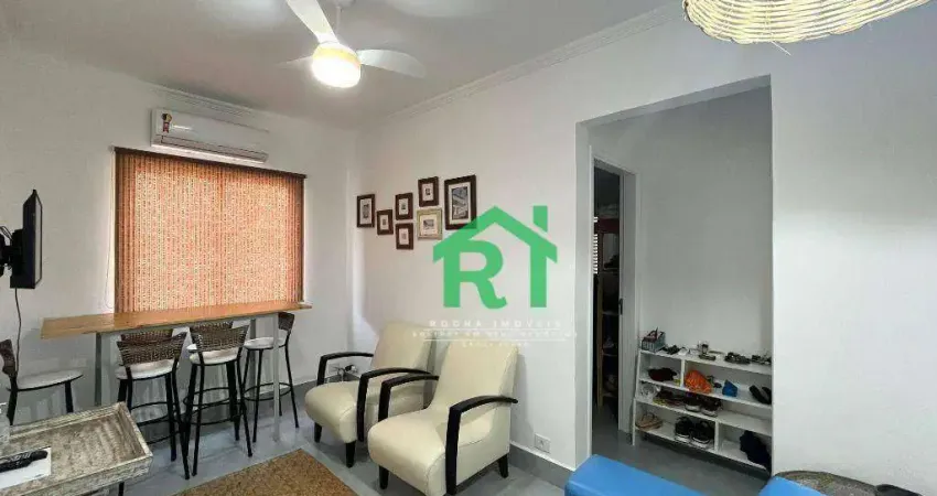 Apartamento Beira Mar, 2 Dormitórios, 1 Vaga, Tombo, Guarujá/SP