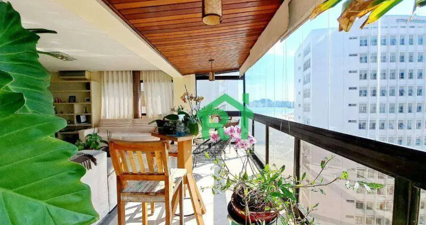 Apartamento vista mar, 3 dormitórios (3 suítes), 2 vagas, Pitangueiras, Guarujá/SP.
