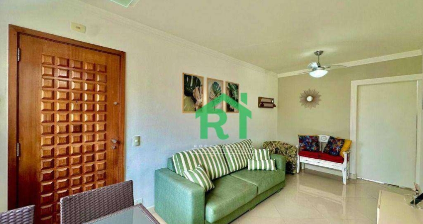 Apartamento reformado, 2 dormitórios (1 suíte), 1 vaga, lazer, Pitangueiras, Guarujá/SP.