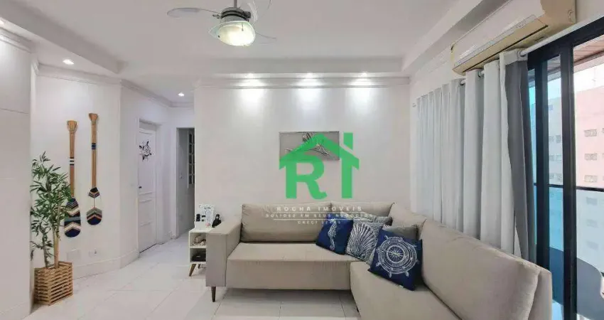 Apartamento flat à beira mar com 2 quartos (1 suíte), 2 vagas e lazer completo á venda em Pitangueiras, Guarujá